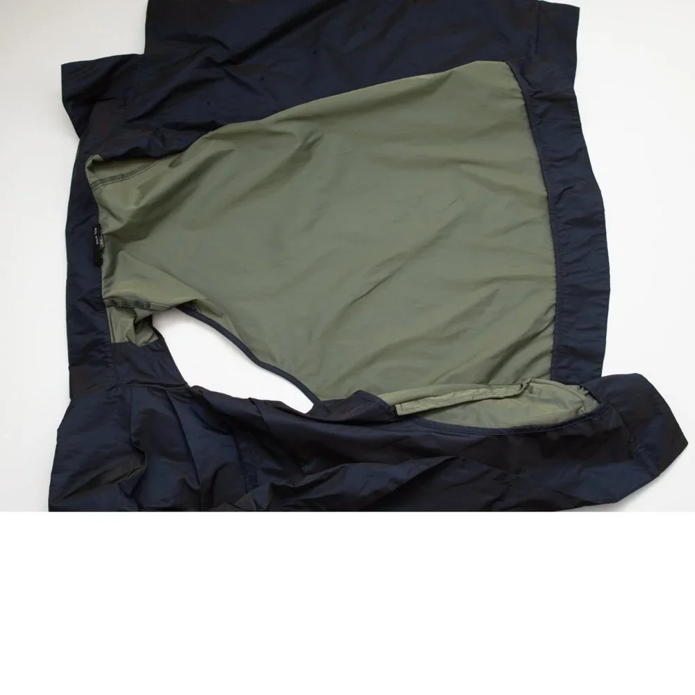 Sun Kim Jenny Vest Asymmetrical Ruched Lightweight Lagenlook Navy Blue Size XS - Picture 5 of 6